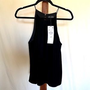 ZARA TRF Velvet Sleeveless Top/Tank NWT